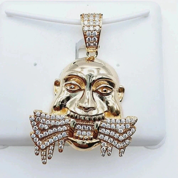 "14K Gold Plated Cubic Zircon Pendant, INUS1BR067 - Picture 5 of 9